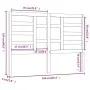 Bettkopfteil aus massivem Kiefernholz, 166 x 4 x 104 cm von vidaXL, Kopf- und Fußteile - Ref: Foro24-818150, Preis: 31,33 €, ...