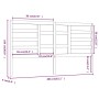 Cabecero de cama madera maciza de pino gris 206x4x104 cm de vidaXL, Cabeceros y pies de cama - Ref: Foro24-818162, Precio: 51...