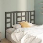 Cabecero de cama madera maciza de pino gris 166x4x100 cm de vidaXL, Cabeceros y pies de cama - Ref: Foro24-817852, Precio: 47...