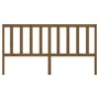 Cabecero de cama madera maciza de pino marrón miel 206x4x100 cm de vidaXL, Cabeceros y pies de cama - Ref: Foro24-817763, Pre...
