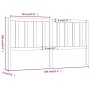 Cabecero de cama madera maciza de pino marrón miel 206x4x100 cm de vidaXL, Cabeceros y pies de cama - Ref: Foro24-817763, Pre...