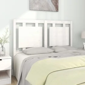 Solid white pine wood bed headboard 125.5x4x100 cm by vidaXL, Headboards and footboards - Ref: Foro24-817931, Price: 49,01 €,...