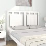 Cabecero de cama madera maciza de pino blanco 125,5x4x100 cm de vidaXL, Cabeceros y pies de cama - Ref: Foro24-817931, Precio...