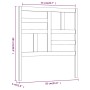 Cabecero de cama madera maciza de pino 81x4x104 cm de vidaXL, Cabeceros y pies de cama - Ref: Foro24-818165, Precio: 38,20 €,...