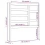Bettkopfteil aus massivem Kiefernholz in Honigbraun, 96 x 4 x 104 cm von vidaXL, Kopf- und Fußteile - Ref: Foro24-818123, Pre...