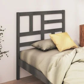 Solid gray pine wood bed headboard 81x4x104 cm by vidaXL, Headboards and footboards - Ref: Foro24-818167, Price: 38,82 €, Dis...
