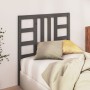 Cabecero de cama madera maciza de pino gris 106x4x100 cm de vidaXL, Cabeceros y pies de cama - Ref: Foro24-817827, Precio: 35...