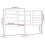 Cabecero de cama madera maciza de pino negro 206x4x104 cm de vidaXL, Cabeceros y pies de cama - Ref: Foro24-818164, Precio: 3...