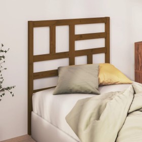 Cabecero de cama madera maciza de pino marrón miel 96x4x104 cm de vidaXL, Cabeceros y pies de cama - Ref: Foro24-818173, Prec...