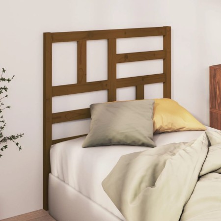 Cabecero de cama madera maciza de pino marrón miel 96x4x104 cm de vidaXL, Cabeceros y pies de cama - Ref: Foro24-818173, Prec...