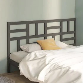 Solid gray pine wood bed headboard 206x4x104 cm by vidaXL, Headboards and footboards - Ref: Foro24-818212, Price: 50,94 €, Di...
