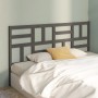 Cabecero de cama madera maciza de pino gris 206x4x104 cm de vidaXL, Cabeceros y pies de cama - Ref: Foro24-818212, Precio: 51...