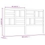 Cabecero de cama madera maciza de pino gris 206x4x104 cm de vidaXL, Cabeceros y pies de cama - Ref: Foro24-818212, Precio: 51...