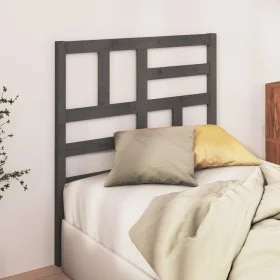Solid gray pine wood bed headboard 106x4x104 cm by vidaXL, Headboards and footboards - Ref: Foro24-818177, Price: 44,44 €, Di...