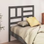 Cabecero de cama madera maciza de pino gris 106x4x104 cm de vidaXL, Cabeceros y pies de cama - Ref: Foro24-818177, Precio: 45...