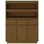 Aparador alto madera maciza de pino marrón miel 89x40x116,5 cm de vidaXL, Aparadores - Ref: Foro24-818218, Precio: 185,25 €, ...