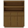 Aparador alto madera maciza de pino marrón miel 89x40x116,5 cm de vidaXL, Aparadores - Ref: Foro24-818218, Precio: 187,25 €, ...