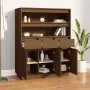 Aparador alto madera maciza de pino marrón miel 89x40x116,5 cm de vidaXL, Aparadores - Ref: Foro24-818218, Precio: 185,25 €, ...