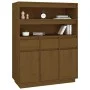 Aparador alto madera maciza de pino marrón miel 89x40x116,5 cm de vidaXL, Aparadores - Ref: Foro24-818218, Precio: 185,25 €, ...