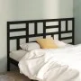 Solid black pine wood bed headboard 206x4x104 cm by vidaXL, Headboards and footboards - Ref: Foro24-818214, Price: 34,98 €, D...