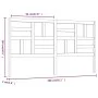 Solid black pine wood bed headboard 206x4x104 cm by vidaXL, Headboards and footboards - Ref: Foro24-818214, Price: 34,98 €, D...