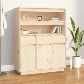 Aparador alto de madera maciza de pino 89x40x116,5 cm de vidaXL, Aparadores - Ref: Foro24-818215, Precio: 176,44 €, Descuento: %