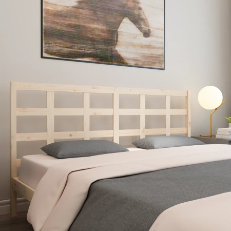 Cabecero de cama madera maciza de pino 205,5x4x100 cm de vidaXL, Cabeceros y pies de cama - Ref: Foro24-817910, Precio: 33,84...