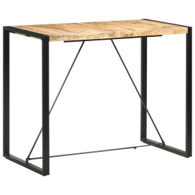 Mesa alta de cocina de madera maciza de mango 140x70x110 cm en Mesas de comedor | Comprar online en Foru.es