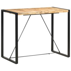 Mesa alta de cocina de madera maciza de mango 140x70x110 cm en Mesas de comedor | Comprar online en Foru.es