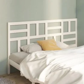 Solid white pine wood bed headboard 206x4x104 cm by vidaXL, Headboards and footboards - Ref: Foro24-818211, Price: 45,04 €, D...