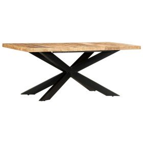 Mesa de comedor madera maciza de mango rugosa 180x90x76 cm en Mesas de comedor | Comprar online en Foru.es