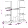Soporte para flores con ruedas hierro blanco 94,5x24,5x91,5 cm de vidaXL, Soportes para macetas - Ref: Foro24-343122, Precio:...