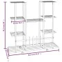 Soporte para flores con ruedas hierro blanco 94,5x24,5x91,5 cm de vidaXL, Soportes para macetas - Ref: Foro24-343122, Precio:...