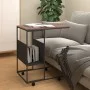 Mesa auxiliar con ruedas de contrachapado negro 55x36x63,5 cm de vidaXL, Mesas de centro - Ref: Foro24-343108, Precio: 40,58 ...