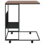 Mesa auxiliar con ruedas de contrachapado negro 55x36x63,5 cm de vidaXL, Mesas de centro - Ref: Foro24-343108, Precio: 40,58 ...