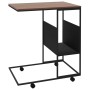 Mesa auxiliar con ruedas de contrachapado negro 55x36x63,5 cm de vidaXL, Mesas de centro - Ref: Foro24-343108, Precio: 41,33 ...