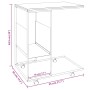Mesa auxiliar con ruedas de contrachapado negro 55x36x63,5 cm de vidaXL, Mesas de centro - Ref: Foro24-343108, Precio: 41,33 ...