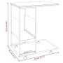 Mesa auxiliar con ruedas de contrachapado negro 55x36x63,5 cm de vidaXL, Mesas de centro - Ref: Foro24-343108, Precio: 40,58 ...