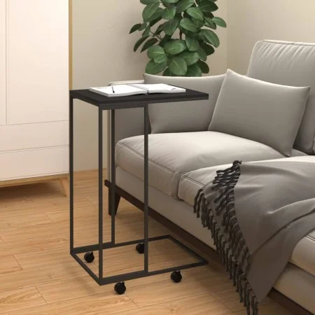Hilfsschrank mit Rollen aus schwarzem Sperrholz, 40 x 30 x 63,5 cm von vidaXL, Couchtisch - Ref: Foro24-343097, Preis: 34,71 ...