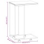 Armario auxiliar con ruedas contrachapado negro 40x30x63,5 cm de vidaXL, Mesas de centro - Ref: Foro24-343097, Precio: 35,31 ...