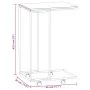 Hilfsschrank mit Rollen aus schwarzem Sperrholz, 40 x 30 x 63,5 cm von vidaXL, Couchtisch - Ref: Foro24-343097, Preis: 34,71 ...