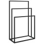Toallero de pie de hierro negro 48x24x79 cm de vidaXL, Toalleros - Ref: Foro24-343090, Precio: 47,36 €, Descuento: %