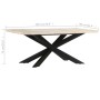 Mesa de comedor madera maciza de mango blanqueada 180x90x76 cm en Mesas de comedor | Comprar online en Foru.es