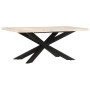 Mesa de comedor madera maciza de mango blanqueada 180x90x76 cm en Mesas de comedor | Comprar online en Foru.es