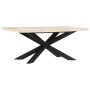 Mesa de comedor madera maciza de mango blanqueada 180x90x76 cm en Mesas de comedor | Comprar online en Foru.es