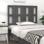 Cabecero de cama madera maciza de pino gris 95,5x4x100 cm de vidaXL, Cabeceros y pies de cama - Ref: Foro24-817972, Precio: 2...