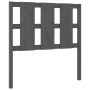 Cabecero de cama madera maciza de pino gris 95,5x4x100 cm de vidaXL, Cabeceros y pies de cama - Ref: Foro24-817972, Precio: 2...