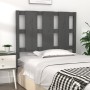 Cabecero de cama madera maciza de pino gris 95,5x4x100 cm de vidaXL, Cabeceros y pies de cama - Ref: Foro24-817972, Precio: 2...