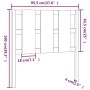 Cabecero de cama madera maciza de pino gris 95,5x4x100 cm de vidaXL, Cabeceros y pies de cama - Ref: Foro24-817972, Precio: 2...