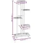 Soporte para flores 5 alturas y ruedas hierro negro 44x23x100cm de vidaXL, Soportes para macetas - Ref: Foro24-343117, Precio...